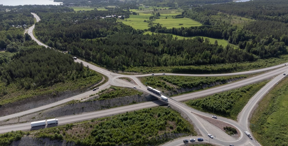 Korsning i Hudiksvall.