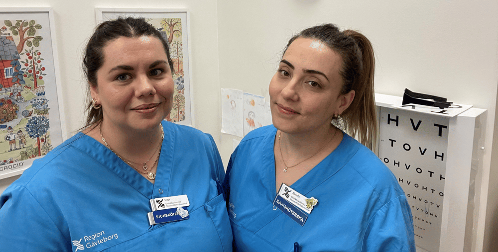 Porträtt på två bvc-sköterskor