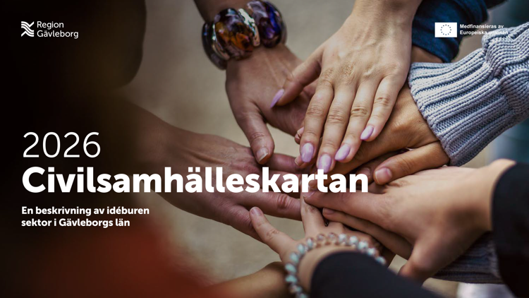 En grupp m&auml;nniskor som sl&aring;r ihop h&auml;nderna. Omslagsbild p&aring; kartl&auml;ggning