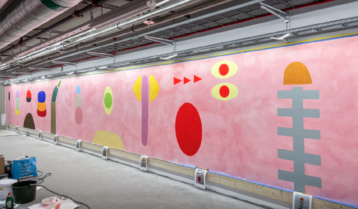 Konstverk av Anna Sörenson Rydh, En vägg om skymning 