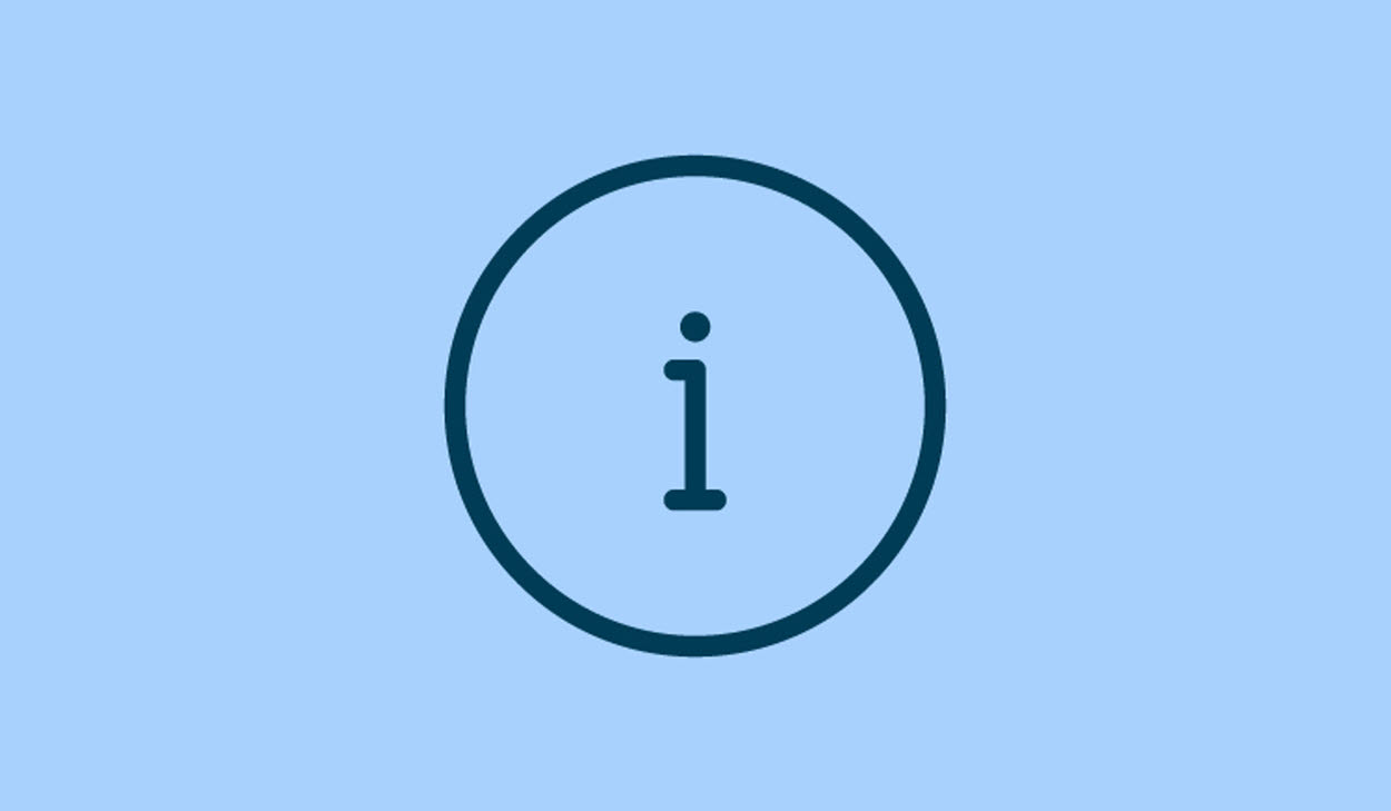 illustraion, blå med ett i, i en cirkel