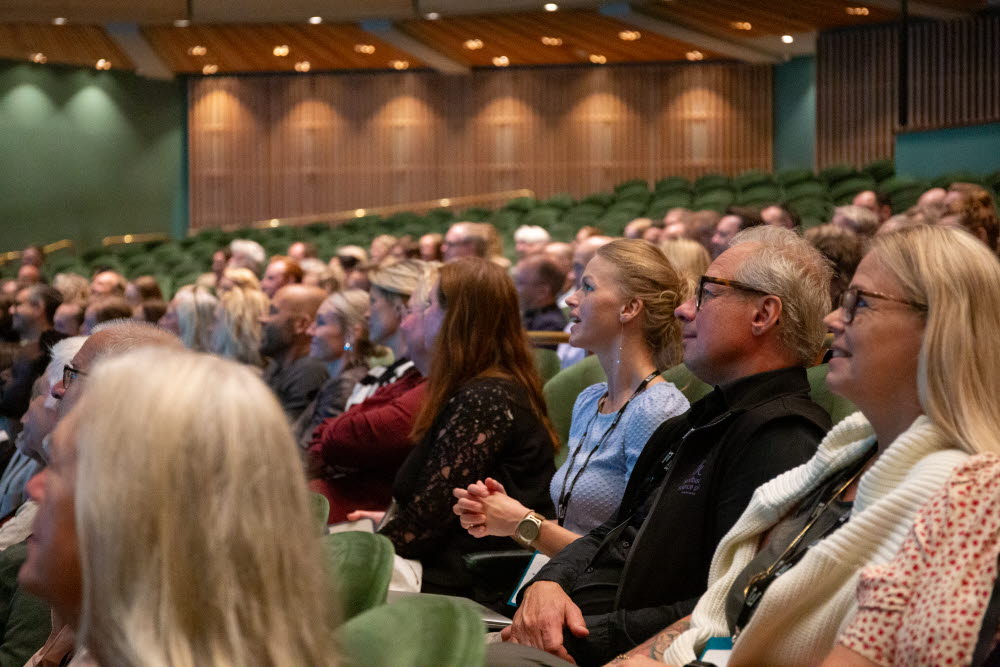 Publik under konferens.